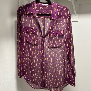 Equipment femme silk blouse printed Sz s